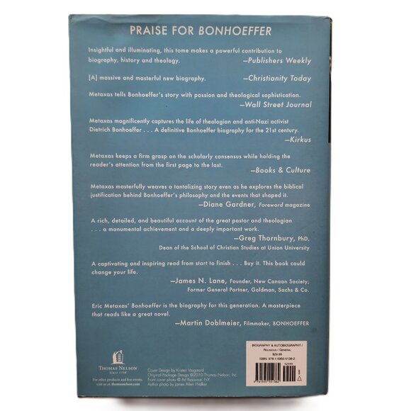 Bonhoeffer: Pastor, Martyr, Prophet, Spy by Eric Metaxas 2010HC - Picture 7 of 8